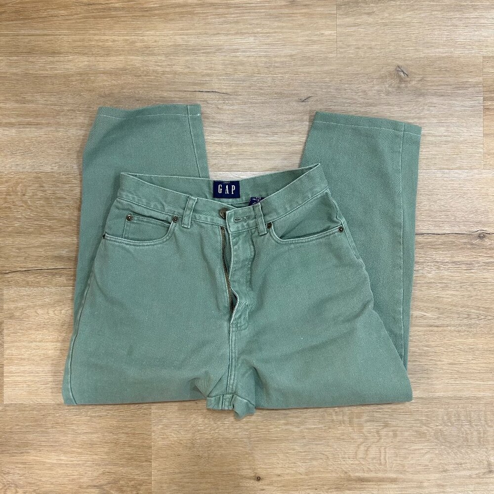 Gap Army Green Barrel Leg Jeans - Size 5-6